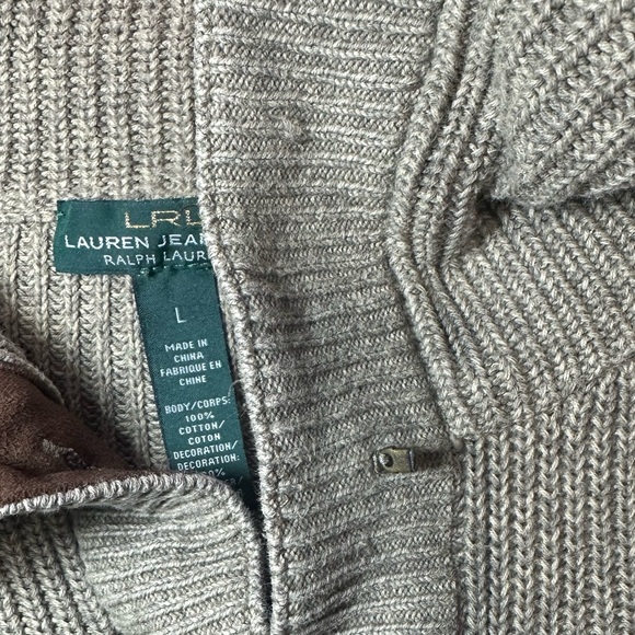 Lauren Ralph Lauren Knit Sweater with Brown Patches on elbows. - Picture 15 of 15
